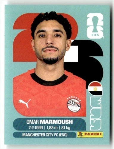 EGY20 Omar Marmoush Egipt Base Naklejki FIFA World Cup 2026 Panini