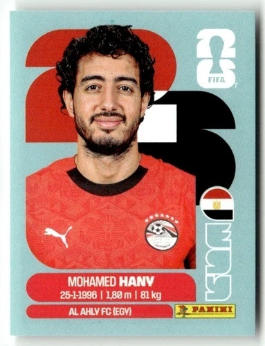 EGY3 Mohamed Hany Egipt Base Naklejki FIFA World Cup 2026 Panini