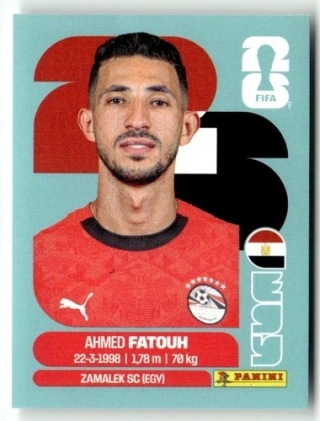 EGY9 Ahmed Fatouh Egipt Base Naklejki FIFA World Cup 2026 Panini
