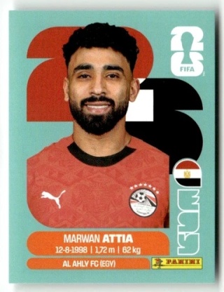 EGY10 Marwan Attia Egipt Base Naklejki FIFA World Cup 2026 Panini
