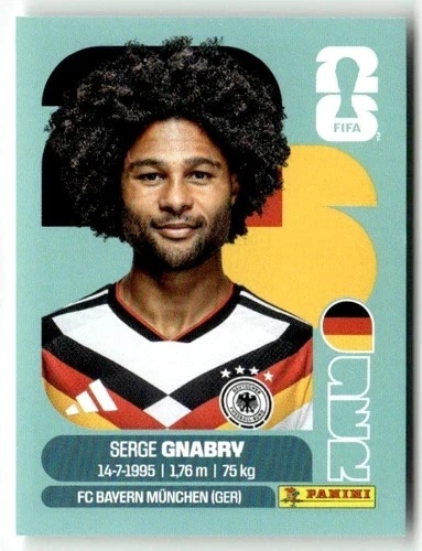 GER16 Serge Gnabry Niemcy Base Naklejki FIFA World Cup 2026 Panini