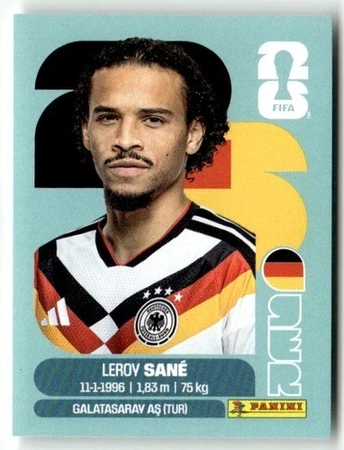 GER18 Leroy Sane Niemcy Base Naklejki FIFA World Cup 2026 Panini