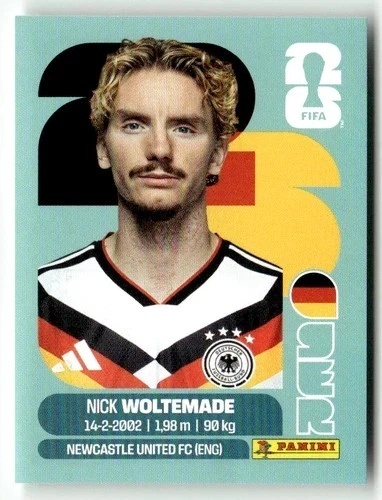 GER20 Nick Woltemade Niemcy Base Naklejki FIFA World Cup 2026 Panini