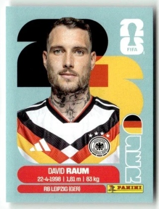 GER4 David Raum Niemcy Base Naklejki FIFA World Cup 2026 Panini