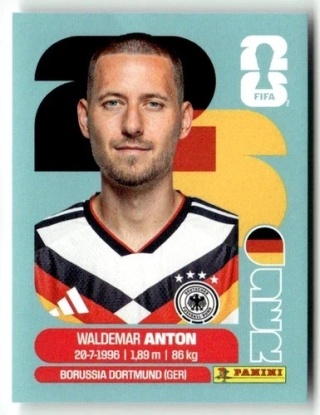 GER7 Waldemar Anton Niemcy Base Naklejki FIFA World Cup 2026 Panini