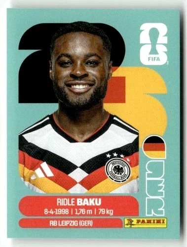 GER8 Ridle Baku Niemcy Base Naklejki FIFA World Cup 2026 Panini