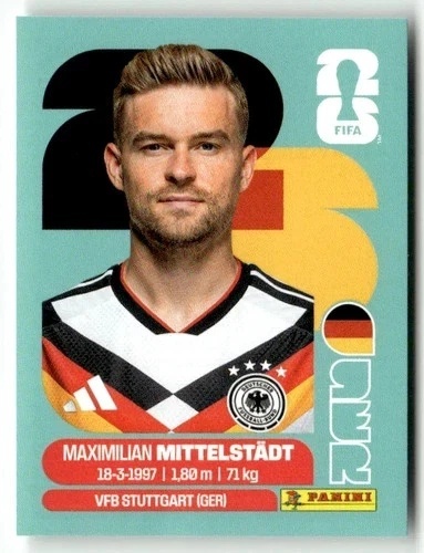 GER9 Maximilian Mittelstadt Niemcy Base Naklejki FIFA World Cup 2026 Panini
