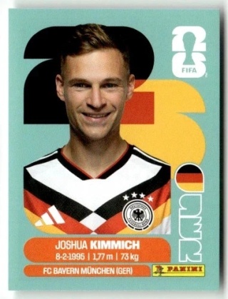 GER10 Joshua Kimmich Niemcy Base Naklejki FIFA World Cup 2026 Panini