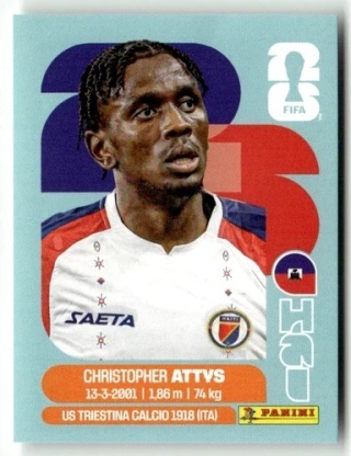 HAI14 Christopher Attys Haiti Base Naklejki FIFA World Cup 2026 Panini