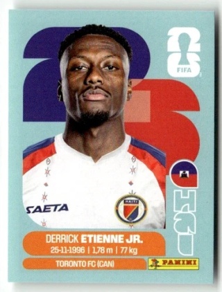 HAI15 Derrick Etienne Jr Haiti Base Naklejki FIFA World Cup 2026 Panini