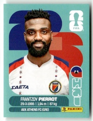 HAI20 Frantzdy Pierrot Haiti Base Naklejki FIFA World Cup 2026 Panini