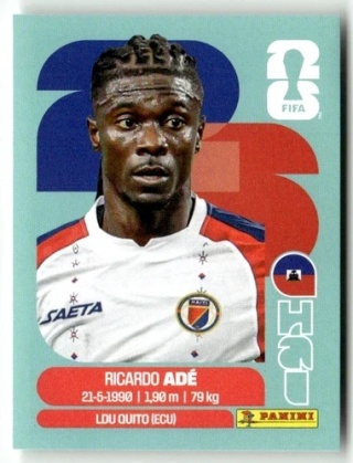 HAI6 Ricardo Adé Haiti Base Naklejki FIFA World Cup 2026 Panini