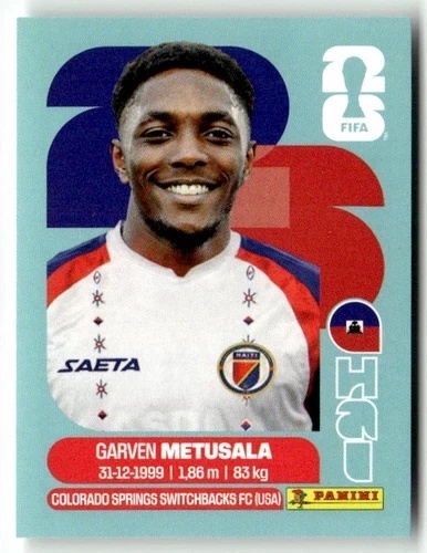 HAI8 Garven Metusala Haiti Base Naklejki FIFA World Cup 2026 Panini