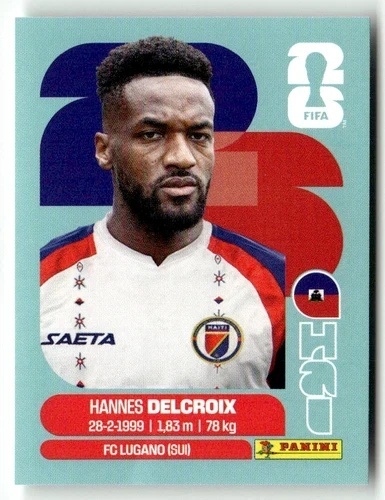 HAI9 Hannes Delcroix Haiti Base Naklejki FIFA World Cup 2026 Panini