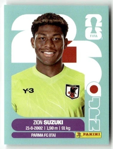 JPN2 Zion Suzuki Japonia Base Naklejki FIFA World Cup 2026 Panini