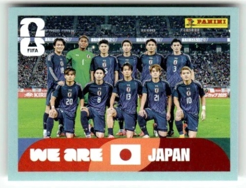JPN13 Team Photo Japonia Base Naklejki FIFA World Cup 2026 Panini