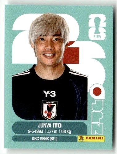 JPN18 Junya Ito Japonia Base Naklejki FIFA World Cup 2026 Panini