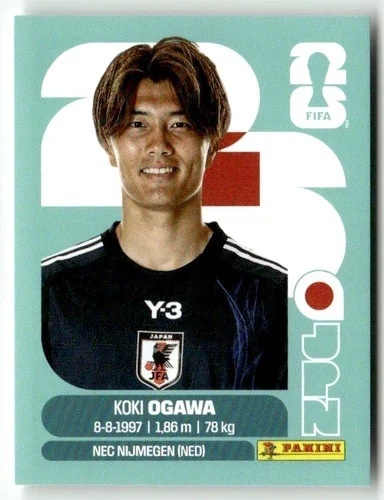JPN19 Koki Ogawa Japonia Base Naklejki FIFA World Cup 2026 Panini