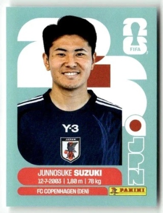 JPN5 Junnosuke Suzuki Japonia Base Naklejki FIFA World Cup 2026 Panini