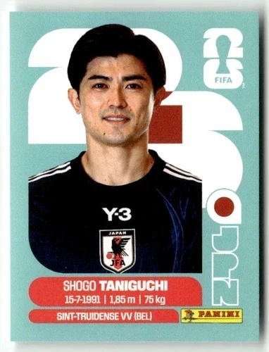 JPN6 Shogo Taniguchi Japonia Base Naklejki FIFA World Cup 2026 Panini