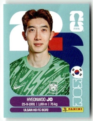 KOR2 Hyeon-woo Jo Korea Południowa Base Naklejki FIFA World Cup 2026 Panini