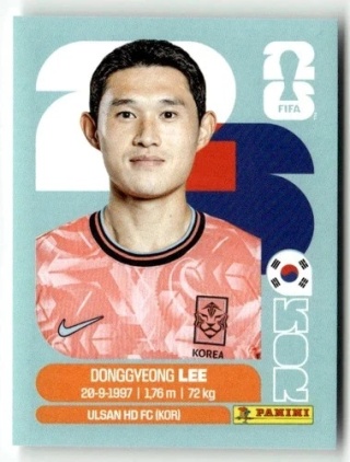 KOR16 Dongg-yeong Lee Korea Południowa Base Naklejki FIFA World Cup 2026 Panini
