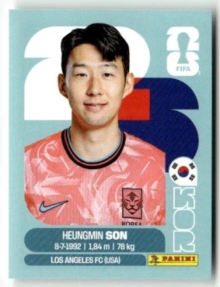 KOR18 Heung-min Son Korea Południowa Base Naklejki FIFA World Cup 2026 Panini