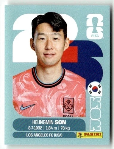 KOR18 Heung-min Son Korea Południowa Base Naklejki FIFA World Cup 2026 Panini