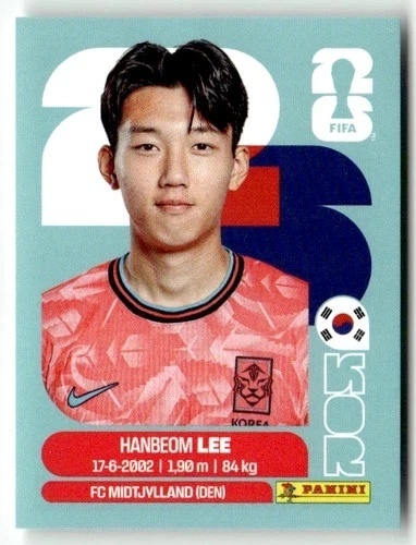KOR7 Han-beom Lee Korea Południowa Base Naklejki FIFA World Cup 2026 Panini