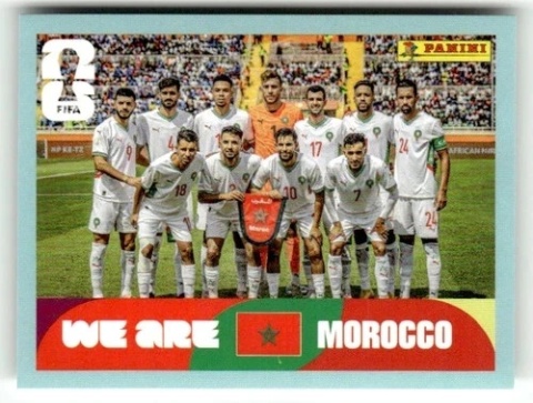 MAR13 Team Photo Maroko Base Naklejki FIFA World Cup 2026 Panini