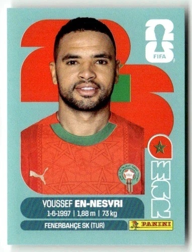 MAR16 Youssef En-Nesyri Maroko Base Naklejki FIFA World Cup 2026 Panini