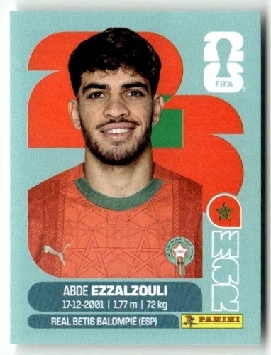 MAR17 Abde Ezzalzouli Maroko Base Naklejki FIFA World Cup 2026 Panini