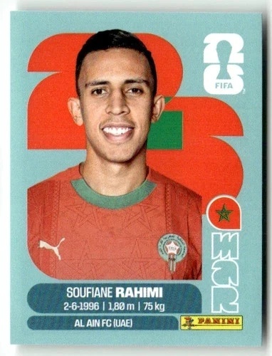MAR18 Soufiane Rahimi Maroko Base Naklejki FIFA World Cup 2026 Panini