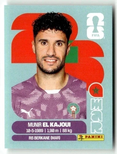 MAR3 Munir El Kajoui Maroko Base Naklejki FIFA World Cup 2026 Panini