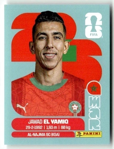 MAR8 Jawad El Yamio Maroko Base Naklejki FIFA World Cup 2026 Panini