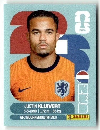 NED16 Justin Kluivert Holandia Base Naklejki FIFA World Cup 2026 Panini