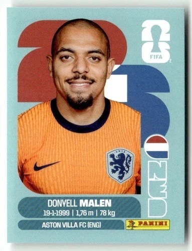 NED18 Donyell Malen Holandia Base Naklejki FIFA World Cup 2026 Panini