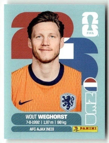 NED19 Wout Weghorst Holandia Base Naklejki FIFA World Cup 2026 Panini