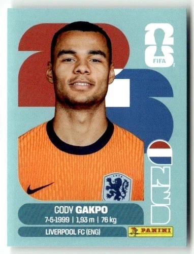 NED20 Cody Gakpo Holandia Base Naklejki FIFA World Cup 2026 Panini