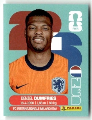 NED6 Denzel Dumfries Holandia Base Naklejki FIFA World Cup 2026 Panini