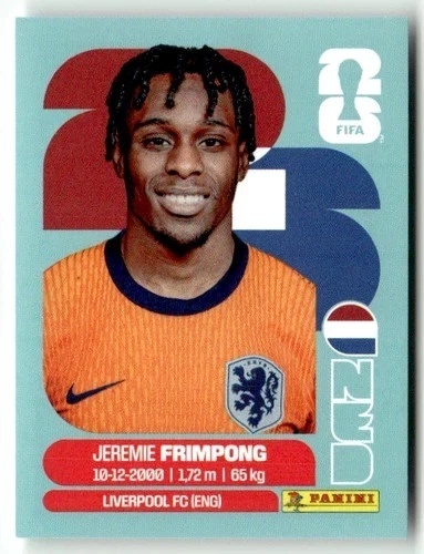 NED8 Jeremie Frimpong Holandia Base Naklejki FIFA World Cup 2026 Panini