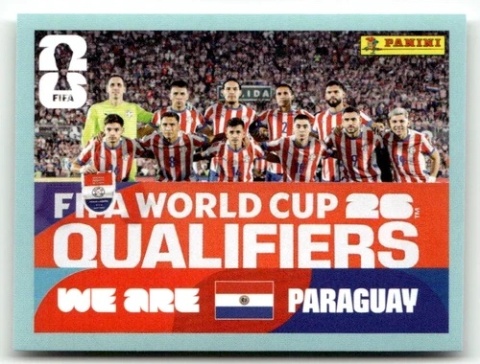 PAR13 Team Photo Paragwaj Base Naklejki FIFA World Cup 2026 Panini
