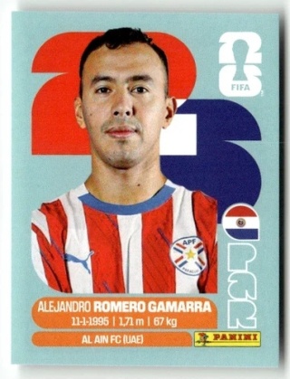 PAR16 Alejandro Romero Gamarra Paragwaj Base Naklejki FIFA World Cup 2026 Panini