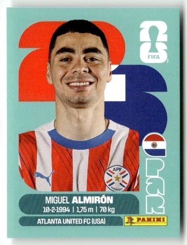 PAR17 Miguel Almirón Paragwaj Base Naklejki FIFA World Cup 2026 Panini