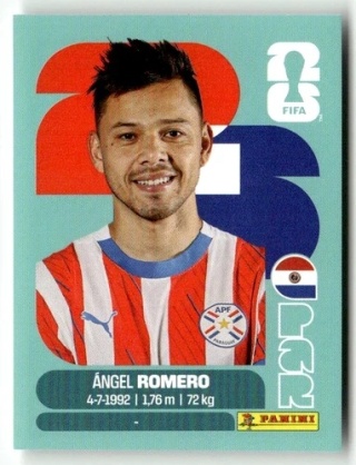 PAR19 Angel Romero Paragwaj Base Naklejki FIFA World Cup 2026 Panini