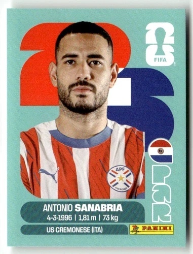 PAR20 Antonio Sanabria Paragwaj Base Naklejki FIFA World Cup 2026 Panini