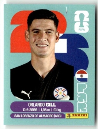 PAR3 Orlando Gill Paragwaj Base Naklejki FIFA World Cup 2026 Panini