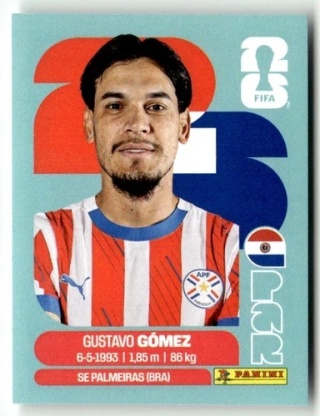 PAR4 Gustavo Gomez Paragwaj Base Naklejki FIFA World Cup 2026 Panini