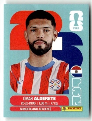 PAR7 Omar Alderete Paragwaj Base Naklejki FIFA World Cup 2026 Panini