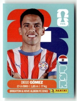 PAR10 Diego Gomez Paragwaj Base Naklejki FIFA World Cup 2026 Panini